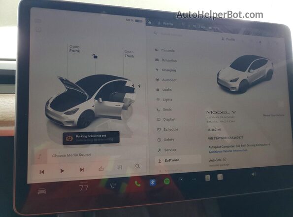 7SAYGDEEXRA263976 2024 TESLA MODEL Белый Вид щитка приборов