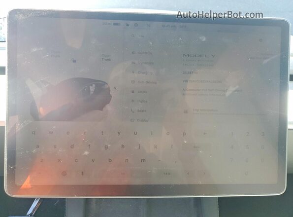 7SAYGDEEXRA288280 2024 TESLA MODEL Charcoal Սարքավորումների վահանակի տեսք