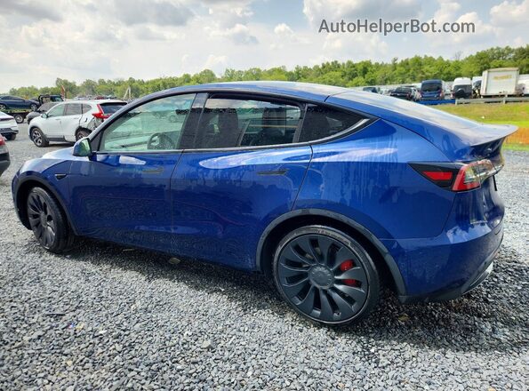 7SAYGDEF0NF414443 2022 TESLA MODEL Blue Trasero izquierdo