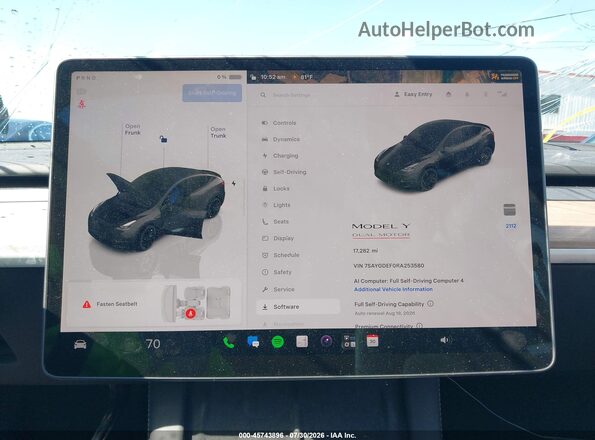 7SAYGDEF0RA253580 2024 TESLA MODEL Y Gray 
