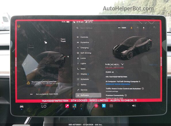 7SAYGDEF1NF507584 2022 TESLA MODEL Y Black Հետևի նստատեղերի տեսք