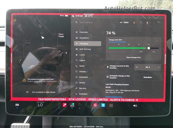 7SAYGDEF1NF507584 2022 TESLA MODEL Y Black 