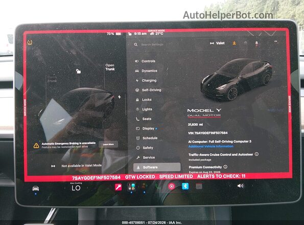 7SAYGDEF1NF507584 2022 TESLA MODEL Y Black 
