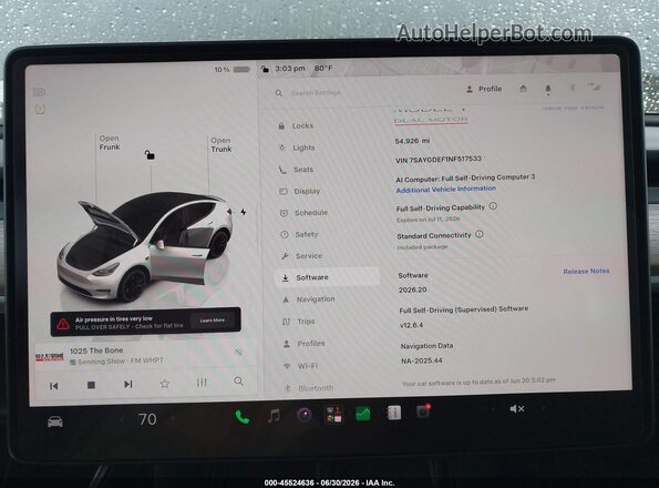7SAYGDEF1NF517533 2022 TESLA MODEL Y White 