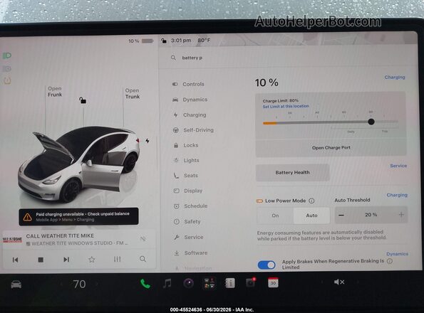 7SAYGDEF1NF517533 2022 TESLA MODEL Y White 