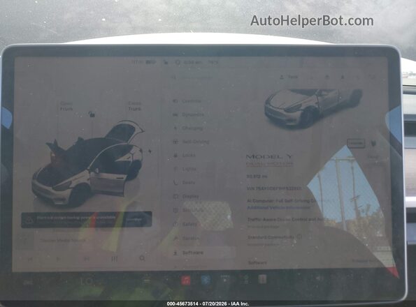 7SAYGDEF1NF532601 2022 TESLA MODEL Y Черный Вид задних сидений
