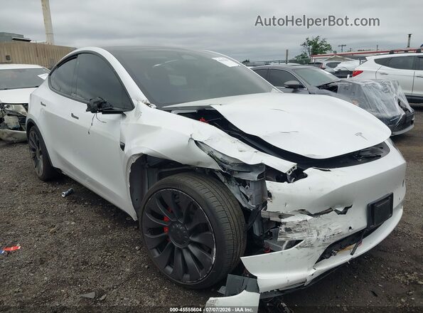 7SAYGDEF1NF540956 2022 TESLA MODEL Y White Դիմացի տեսք