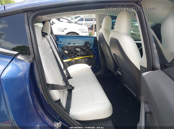 7SAYGDEF1NF562617 2022 TESLA MODEL Y Blue VIN sticker view