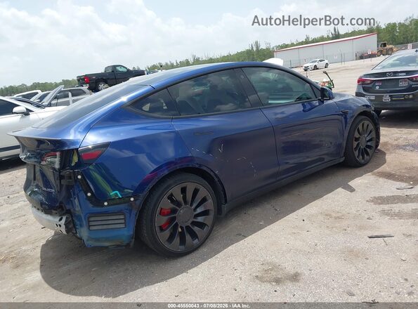 7SAYGDEF1NF562617 2022 TESLA MODEL Y Blue Rear right