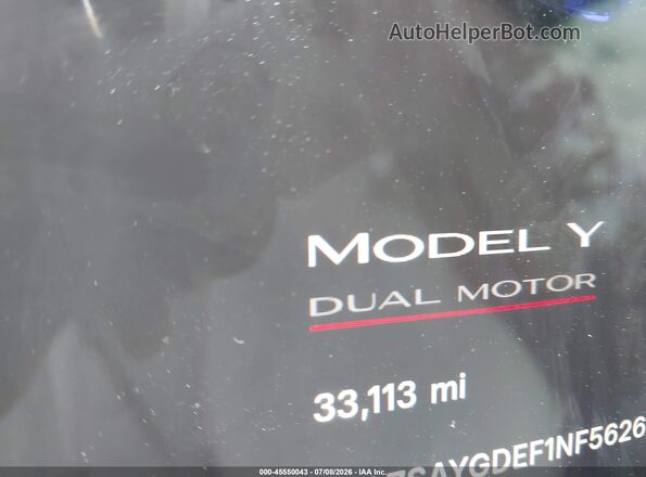 7SAYGDEF1NF562617 2022 TESLA MODEL Y Blue 