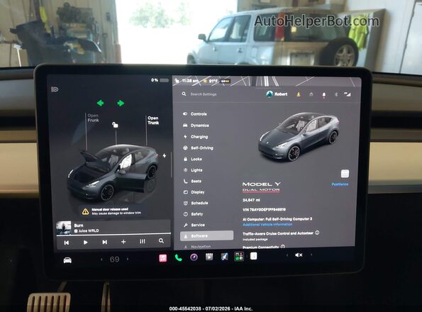 7SAYGDEF1PF646519 2023 TESLA MODEL Y Gray 
