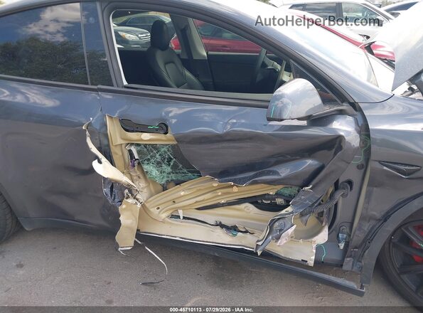 7SAYGDEF2NF343696 2022 TESLA MODEL Y Gray Вид щитка приладів