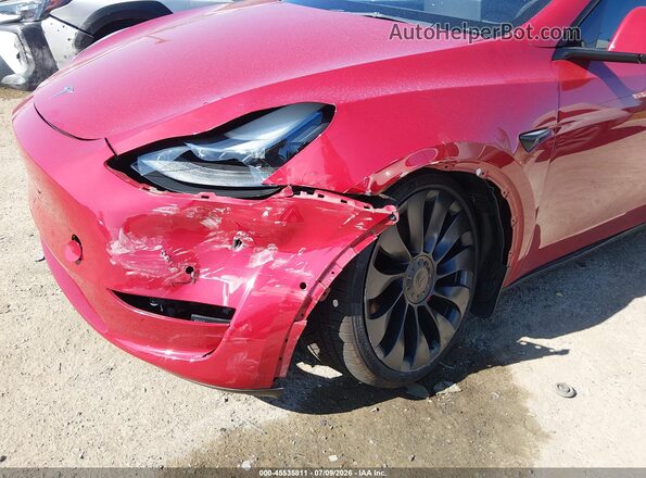 7SAYGDEF2NF455480 2022 TESLA MODEL Y Red Вид спереду