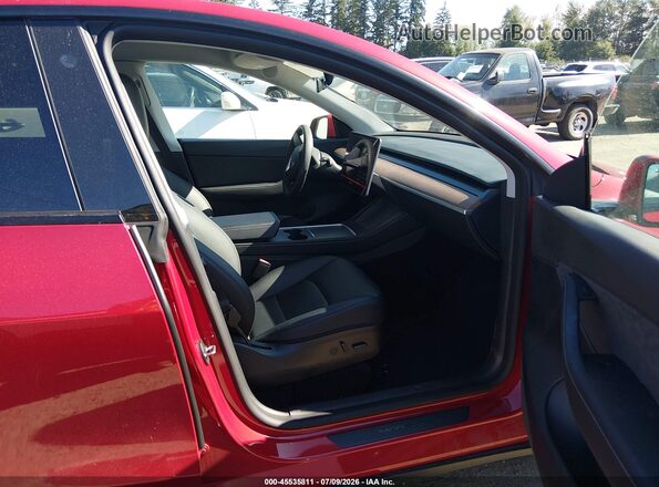 7SAYGDEF2NF455480 2022 TESLA MODEL Y Red Вид салону спереду