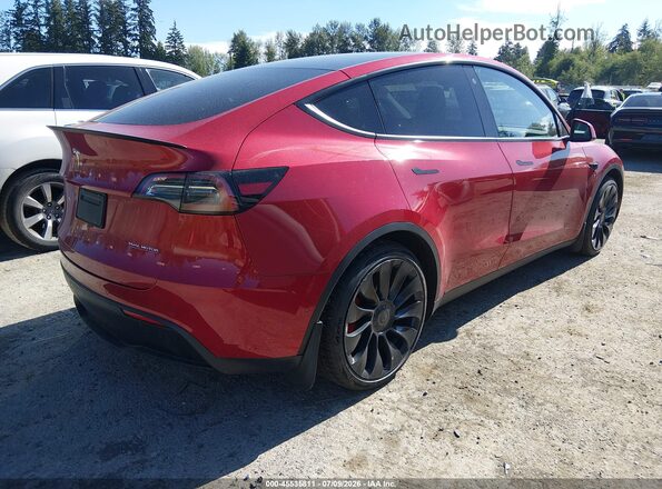 7SAYGDEF2NF455480 2022 TESLA MODEL Y Red Задня права чверть