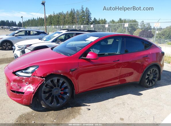 7SAYGDEF2NF455480 2022 TESLA MODEL Y Red Панорамний вид салону 360°