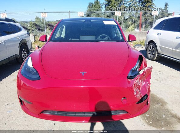 7SAYGDEF2NF455480 2022 TESLA MODEL Y Red Вид щитка приладів