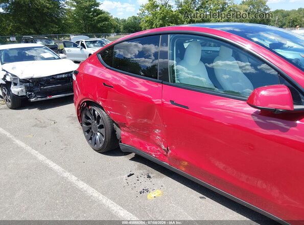 7SAYGDEF3PF624814 2023 TESLA MODEL Y Красный Вид спереди