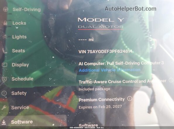 7SAYGDEF3PF624814 2023 TESLA MODEL Y Красный Вид задних сидений
