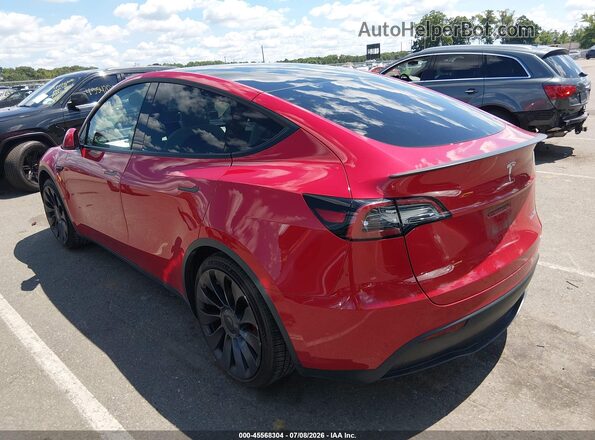 7SAYGDEF3PF624814 2023 TESLA MODEL Y Красный Задняя левая четверть