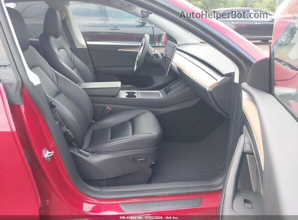 7SAYGDEF3PF773627 2023 TESLA MODEL Y Red Սալոնի դիմացի տեսք