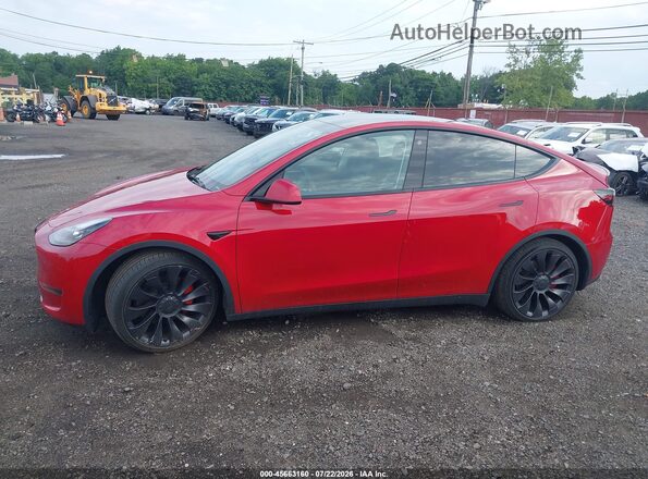 7SAYGDEF3PF773627 2023 TESLA MODEL Y Red Սալոնի 360 աստիճան տեսք
