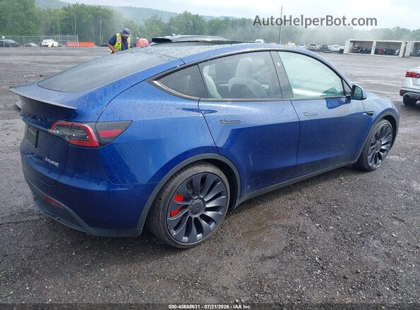 7SAYGDEF3RA268218 2024 TESLA MODEL Y Blue უკანა მარჯვენა