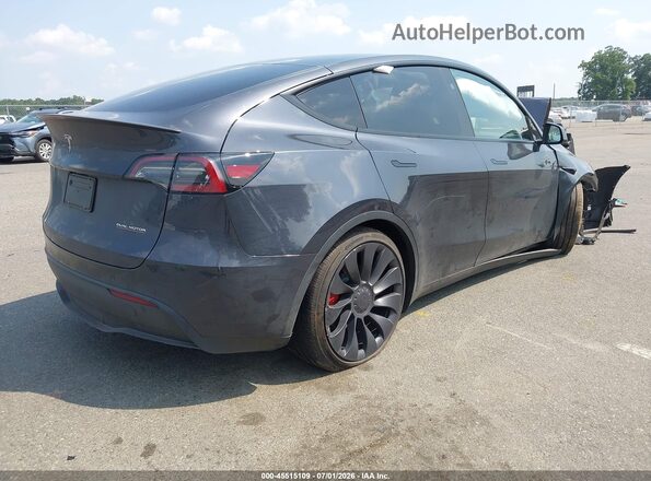 7SAYGDEF3SA345045 2025 TESLA MODEL Y Серый Задняя правая четверть