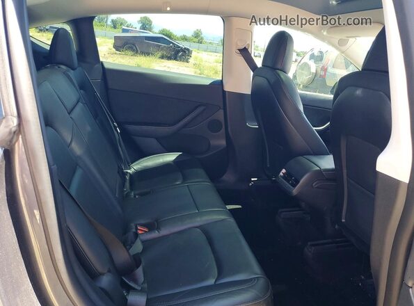 7SAYGDEF4NF383312 2022 TESLA MODEL Gray Rear seats view
