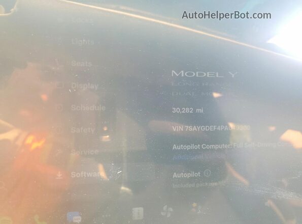 7SAYGDEF4PA049300 2023 TESLA MODEL Gray ხელსაწყოთა პანელის ხედი