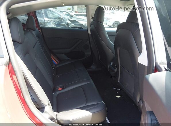 7SAYGDEF4PF606371 2023 TESLA MODEL Y Red Vista de la etiqueta del VIN