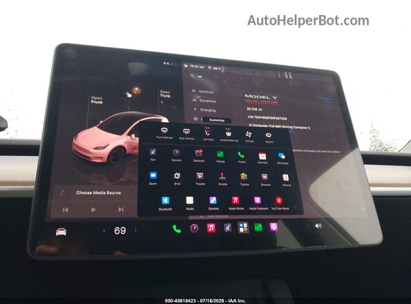 7SAYGDEF5NF397459 2022 TESLA MODEL Y Gray 