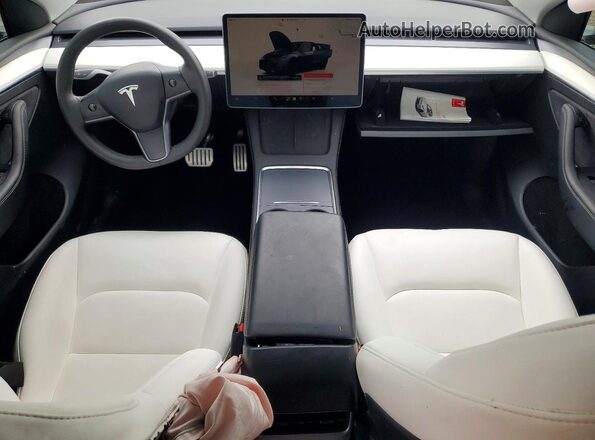 7SAYGDEF5PF909465 2023 TESLA MODEL Gray Առջևի վահանակի տեսք