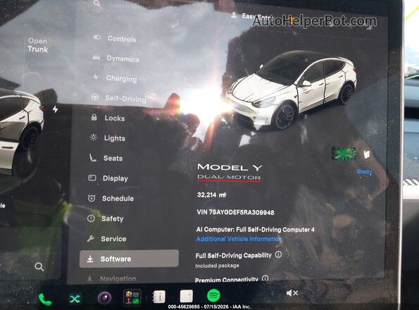 7SAYGDEF5RA309948 2024 TESLA MODEL Y Gray Vista de los asientos traseros