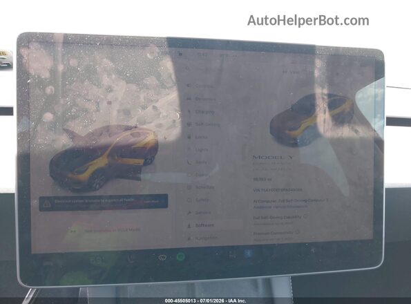 7SAYGDEF6PA049086 2023 TESLA MODEL Y White Հետևի նստատեղերի տեսք