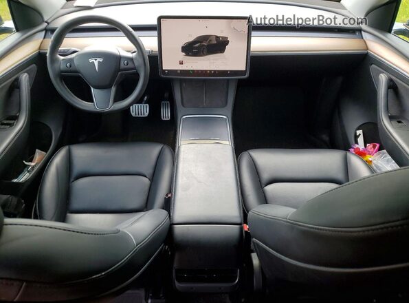 7SAYGDEF6PF666975 2023 TESLA MODEL Black Widok deski rozdzielczej