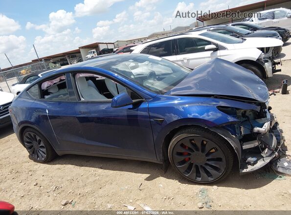 7SAYGDEF7NF529914 2022 TESLA MODEL Y Blue ხელსაწყოთა პანელის ხედი
