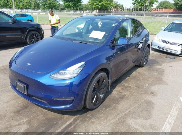 7SAYGDEF7PA049713 2023 TESLA MODEL Y Blue Передня ліва чверть