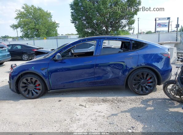 7SAYGDEF7PF667178 2023 TESLA MODEL Y Blue Панорамний вид салону 360°