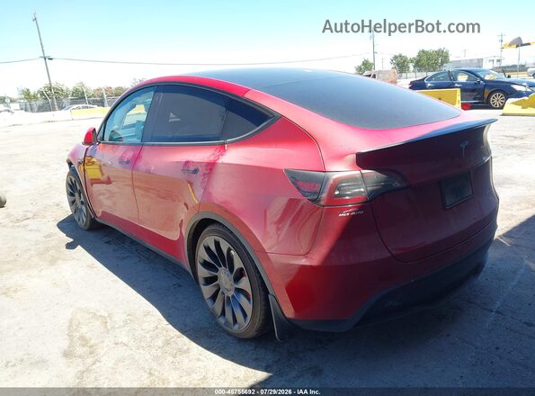 7SAYGDEF7PF740324 2023 TESLA MODEL Y Red Задня ліва чверть