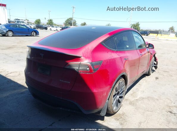 7SAYGDEF7PF740324 2023 TESLA MODEL Y Red Задня права чверть