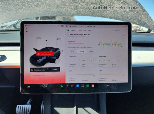 7SAYGDEF7RF020072 2024 TESLA MODEL Charcoal Սարքավորումների վահանակի տեսք