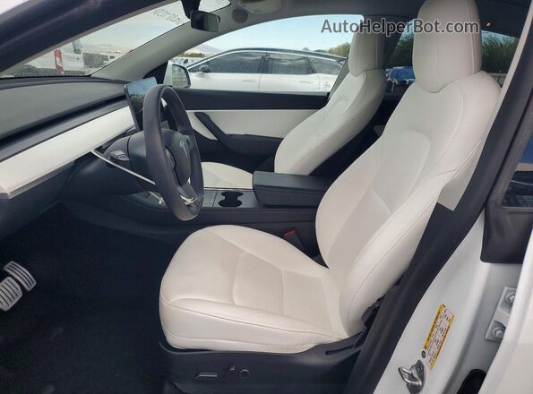 7SAYGDEF8NF489990 2022 TESLA MODEL White წინა სალონის ხედი