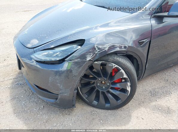 7SAYGDEF8NF546205 2022 TESLA MODEL Y Gray Vista frontal