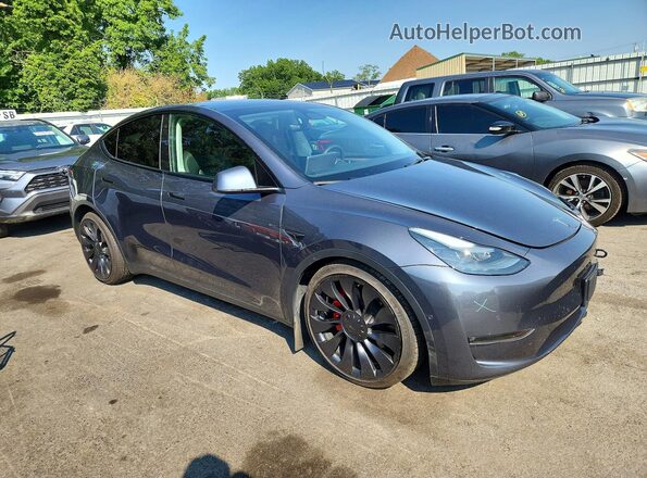 7SAYGDEF8NF546477 2022 TESLA MODEL Gray Передня права чверть