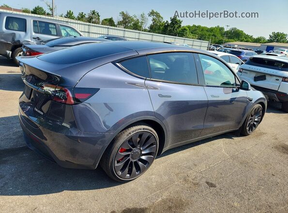 7SAYGDEF8NF546477 2022 TESLA MODEL Gray Задня права чверть
