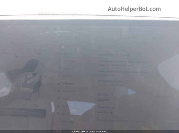 7SAYGDEF8PF702326 2023 TESLA MODEL Y White Հետևի նստատեղերի տեսք