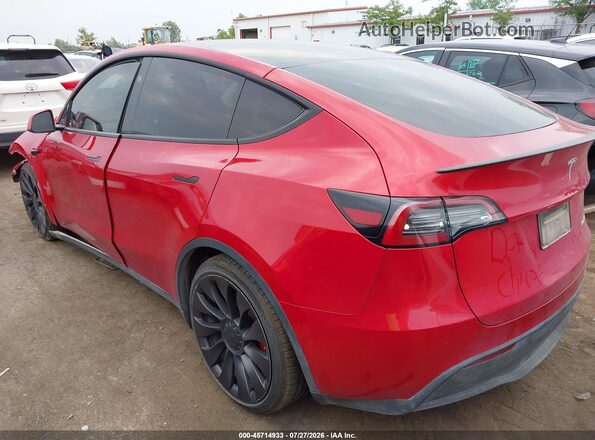 7SAYGDEF8PF848127 2023 TESLA MODEL Y Red უკანა მარცხენა