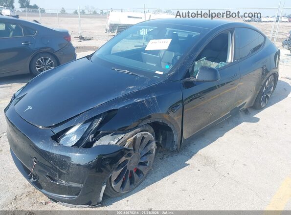 7SAYGDEF8PF875814 2023 TESLA MODEL Y Black წინა ხედი