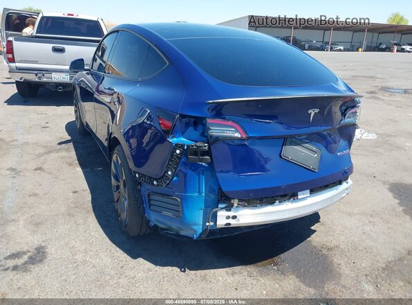 7SAYGDEF8SF232095 2025 TESLA MODEL Y Синий Задняя левая четверть